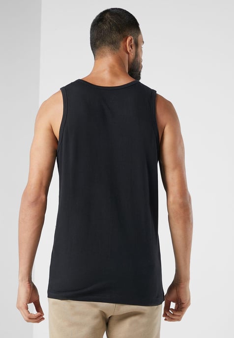 Nike Herren Athletic Gym Casual Vest Tank Top in Schwarz - Image 2