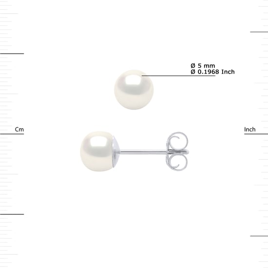 DIADEMA - Earrings - Silver and Real Freshwater Pearls