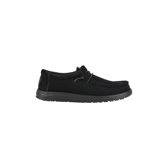 HEYDUDE Wally Suede Wildleder Herren Schwarz Bootsschuhe - Image 5