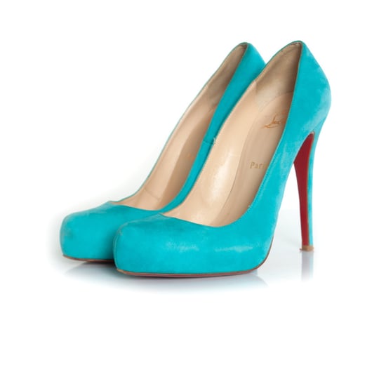 Türkisfarbene Wildleder-Pumps - Image 1