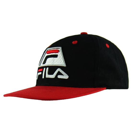 Fila Logo Herren Kappe Schwarz/Rot - Image 1