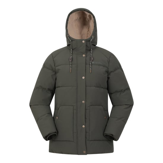 Mountain Warehouse Womens/Ladies Manta Borg Lined Padded Jacket (Khaki Green)