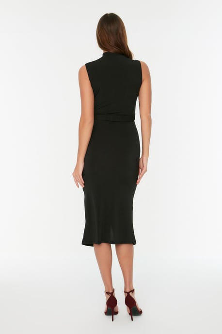 Trendyol Femmes Vélo Collier Corps conique Midi Robe - Image 5