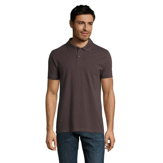 SOLS Herren Perfect Pique Kurzarm-Poloshirt (Dunkelgrau) - Image 4