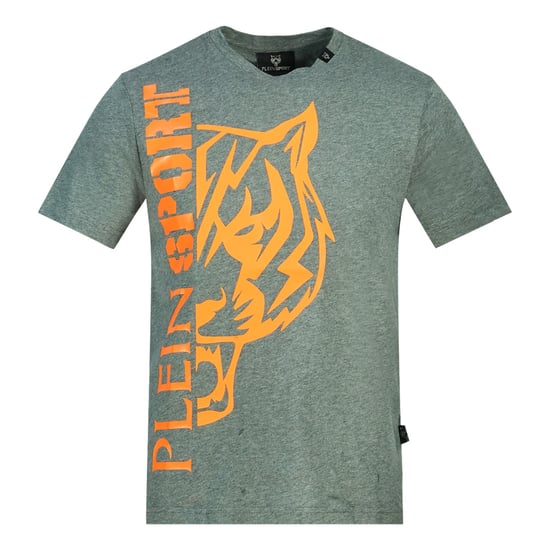 Plein Sport Tiger Seitenlogo Grau T-Shirt - Image 1