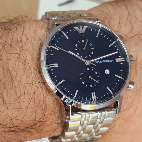 Emporio Armani AR80013 Blaues Zifferblatt Chronograph Herrenuhr - Image 4