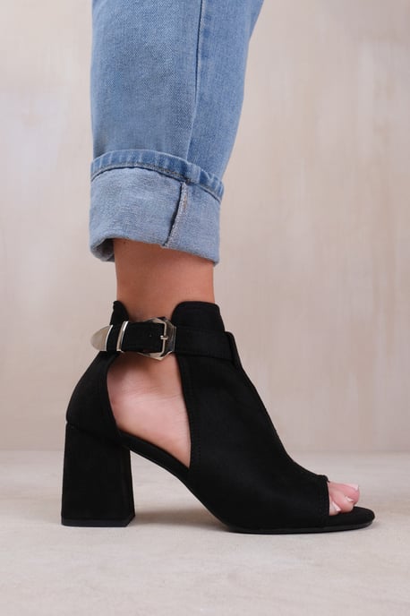 Wheres That From Womens 'Lisa' Wide Fit Block Heel With Side Buckle