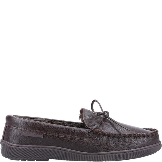 Hush Puppies Herren Ace Leder Hausschuhe (Braun) - Image 3