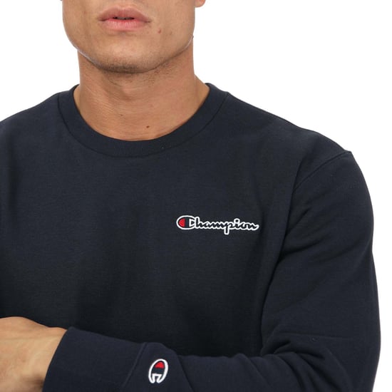 Sweat col rond petit logo script Champion Pour Homme en Bleu Marine - Image 6