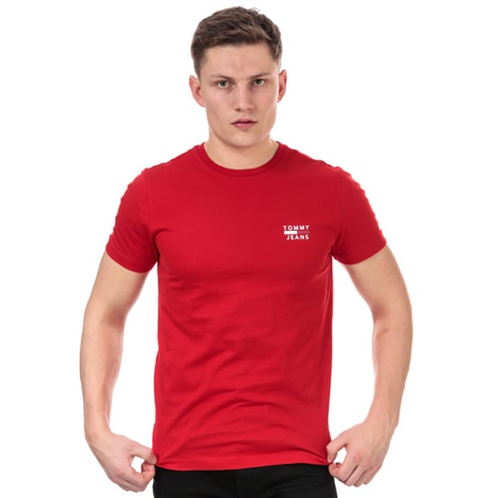 Men's Tommy Hilfiger TJM Chest Logo T-Shirt in Red