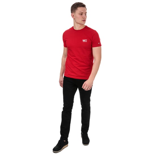 Men's Tommy Hilfiger TJM Chest Logo T-Shirt in Red
