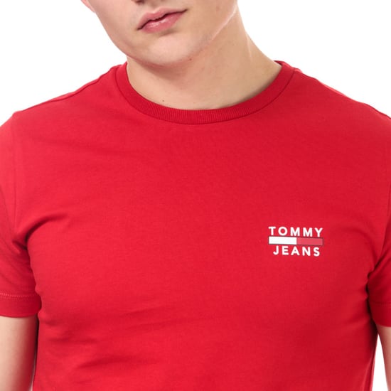 Men's Tommy Hilfiger TJM Chest Logo T-Shirt in Red