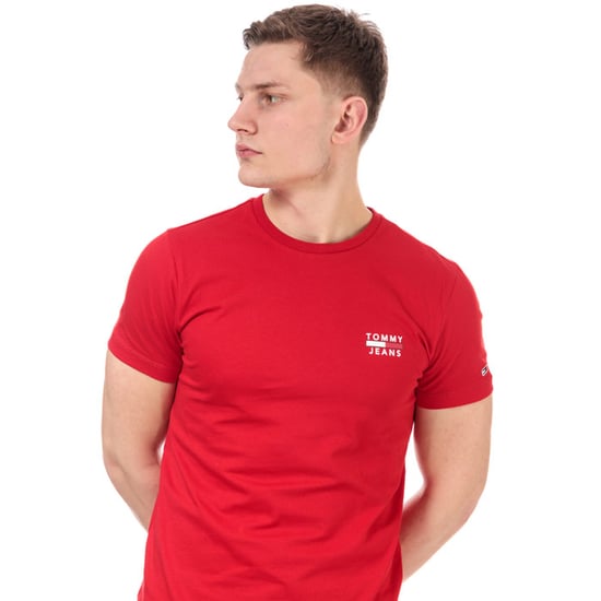 Men's Tommy Hilfiger TJM Chest Logo T-Shirt in Red
