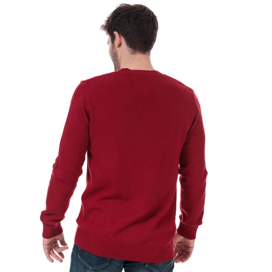 Men's Tommy Hilfiger Light Blend Crew Neck Jumper in Red