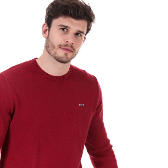 Men's Tommy Hilfiger Light Blend Crew Neck Jumper in Red