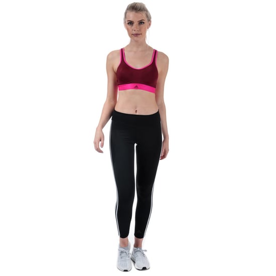 Women's adidas Stronger For It Racer Bra in Burgundy
