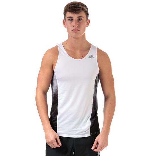 Men's adidas Sub 2 Singlet Vest White Black XSin White Black
