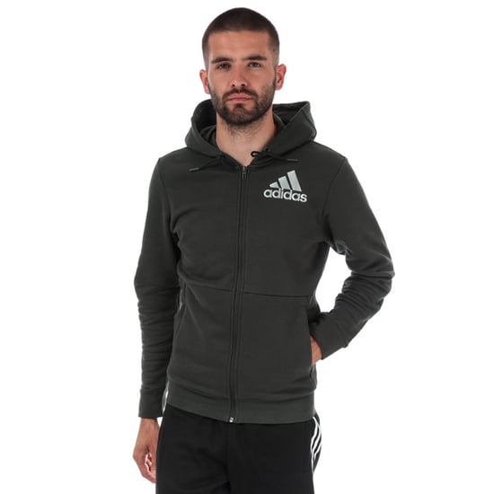Men's adidas Sport ID ZIp Hoody in Green