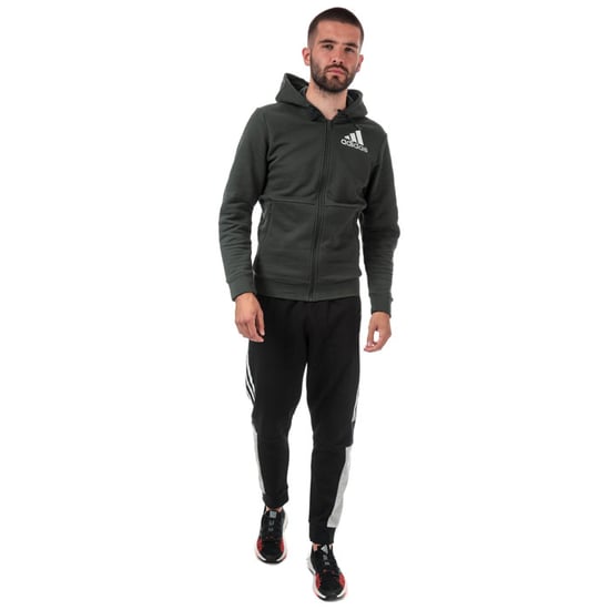 Men's adidas Sport ID ZIp Hoody in Green