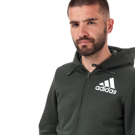 Men's adidas Sport ID ZIp Hoody in Green