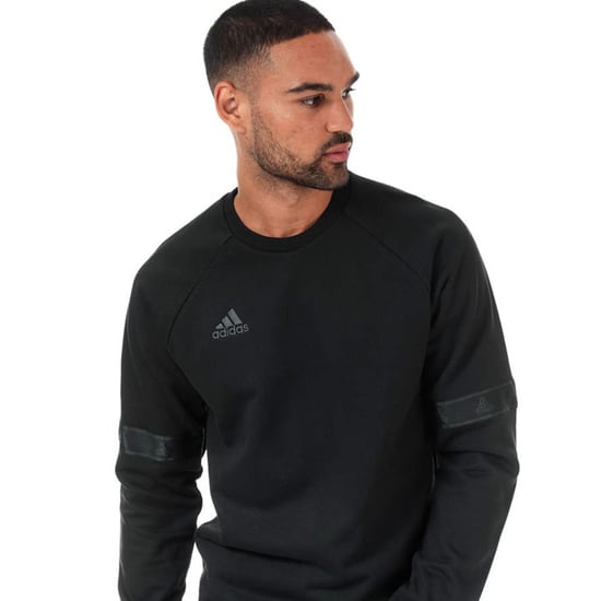 Men's adidas Originals TAN Heavy Crew Sweatshirt in Black