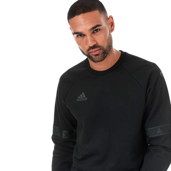 Men's adidas Originals TAN Heavy Crew Sweatshirt in Black