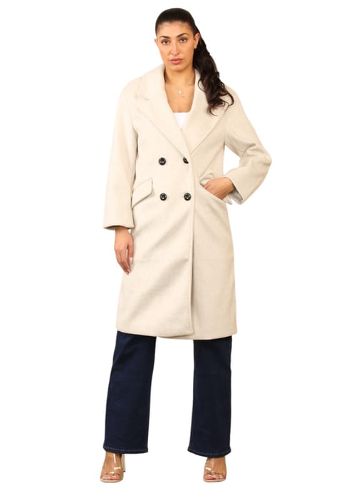 Bershka Damen Doppelreihiger Trenchcoat in Elfenbein - Image 4