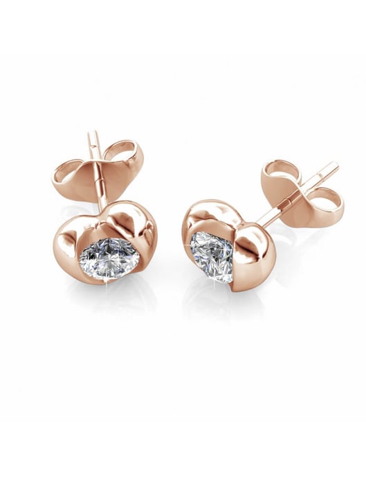 Simply Love Ohrringe - Rose Gold und Kristall - Image 3