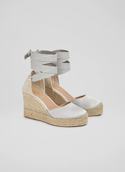 LK Bennett Esmerelda Casual Sandals, Light Grey