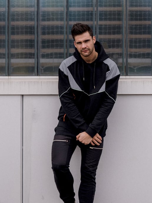 Les Hommes Sweatshirt Oversize Herren schwarz - Image 2