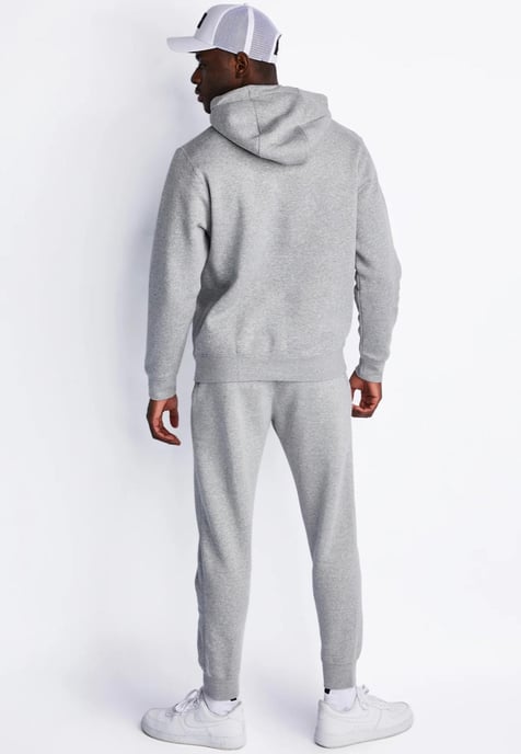 Nike Herren Club Pullover Hoodie Trainingsanzug in Grau - Image 2