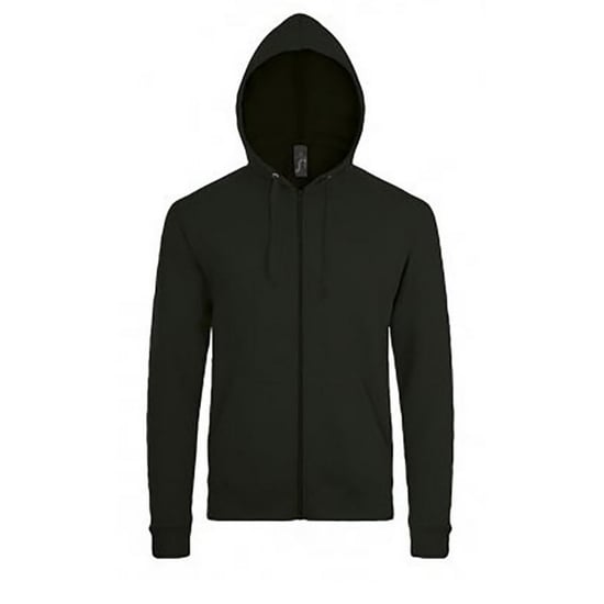 SOLS Herren Stone Zip Up Plain Hoodie (Schwarz) - Image 1