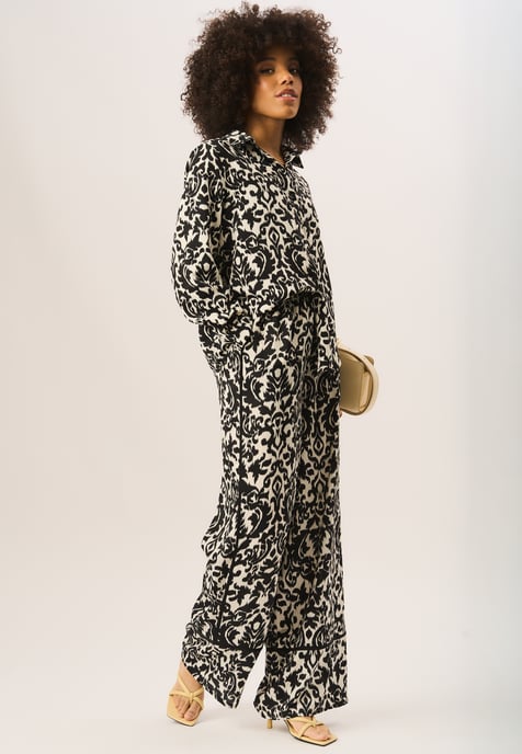 Hose mit weitem Bein und Ikat-Druck - Image 4