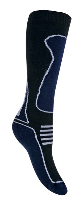 4 Paar Herren Damen Kinder Lange Kniestrümpfe aus Wollmischung Ski Socken - Image 2