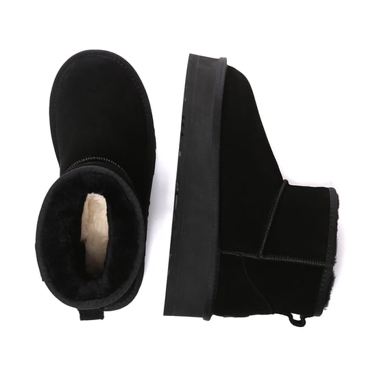 EVER AU Damen Leder Plateau Kurzstiefel - Dusky - Image 3