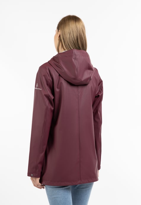Dreimaster Regenjacke Damen Weinrot - Image 4
