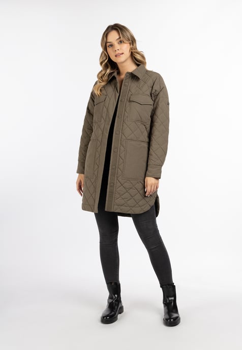 Dreimaster Baumwolljacke mit leichter Wattierung Damen oliv - Image 2