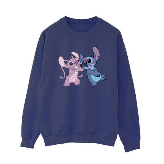 Disney Lilo & Stitch Kisses Sweatshirt für Damen/Damen (Marineblau) - Image 1