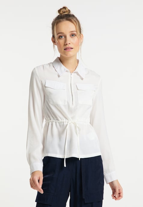 Dreimaster Bluse Damen weiss - Image 3