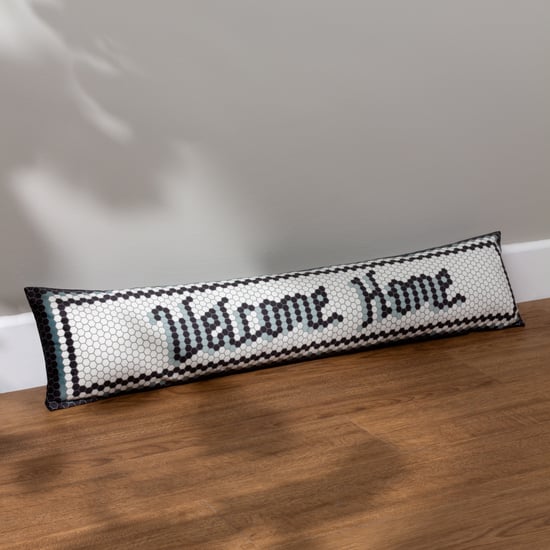 furn. Welcome Home Mosaic Message Velvet Draught Excluder