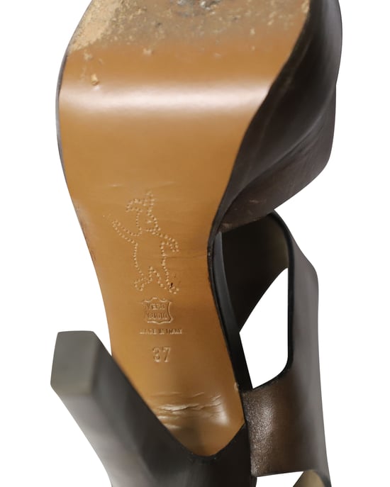 Marni High Heel Sandalen aus braunem Leder - Image 6