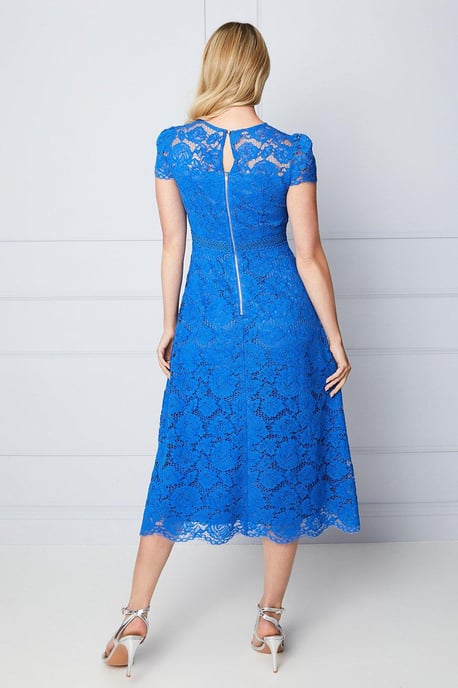 Lace Fit And Flare Midi Dress - Image 3