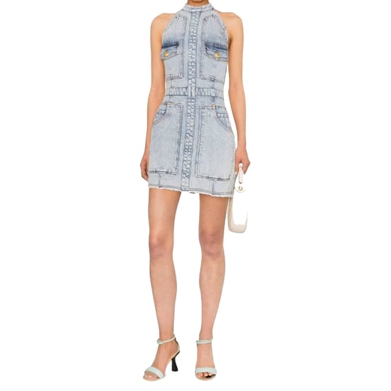 Mini-robe en jean Balmain - Image 2