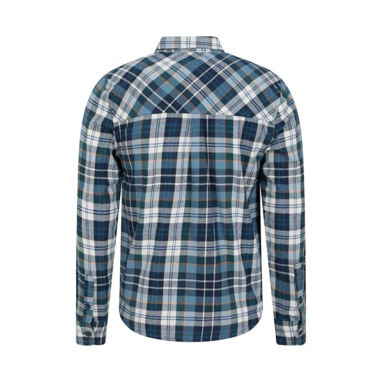 Mountain Warehouse Mens Trace Flannel Long-Sleeved Shirt (Light Blue)