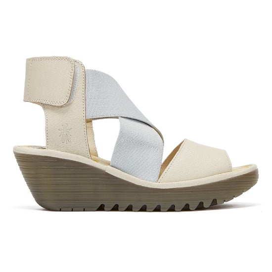 Fly London Yuba Damen Off White Sandalen - Image 5