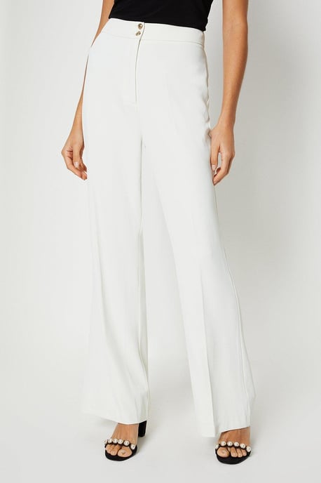 Military Button Detail Kickflare Trouser