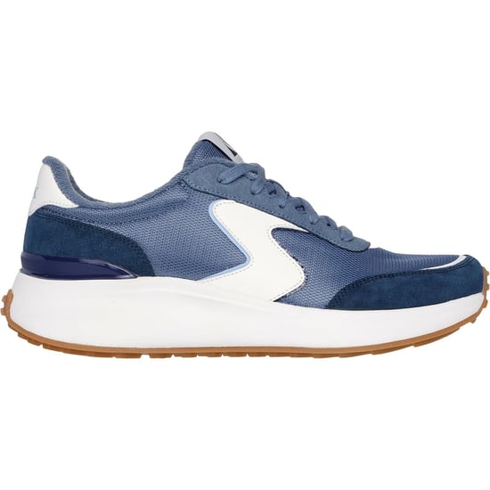 Skechers BLVD Retro Runner Leder Damen Sneaker in Marineblau - Image 2