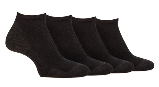 Mens Cushioned Trainer Socken | Jeep | 4 Pack atmungsaktiv gepolstert Low Cut Socken - schwarz - Image 1