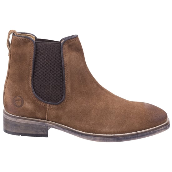 Cotswold Mens Corsham Stadt Leder ziehen auf Casual Chelsea Ankle Boots (Camel) - Image 2