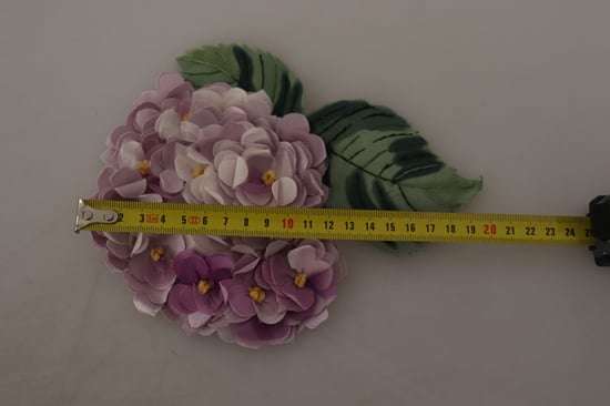 Dolce & Gabbana Lila Floral Goldfarbene Messing Damen Brosche - Image 6